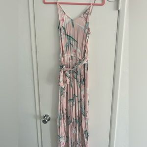 Split leg floral jumpsuit